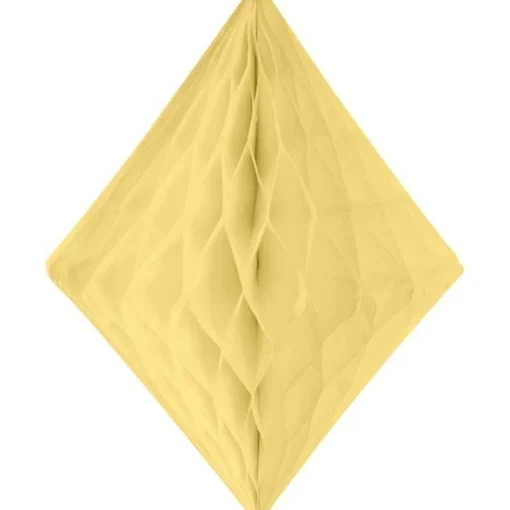 Party Delights Ivory White Honeycomb Diamond Decoration - 30Cm< Hanging Decorations