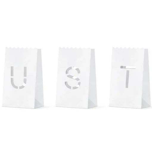 Party Delights Just Married Lantern Candle Bags - 19Cm (11Pk)< Hanging Decorations