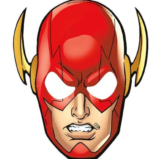 Party Delights Justice League Card Masks (8Pk)< Masks