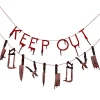 Keep Out Blood Drip & Weapon Garland<Party Delights Outlet