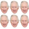 Party Delights King Charles Iii Card Masks (6Pk)< Masks