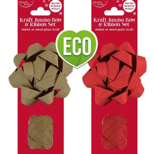 Kraft Bow And Raffia Cop - 2 Assorted Designs<Party Delights Best