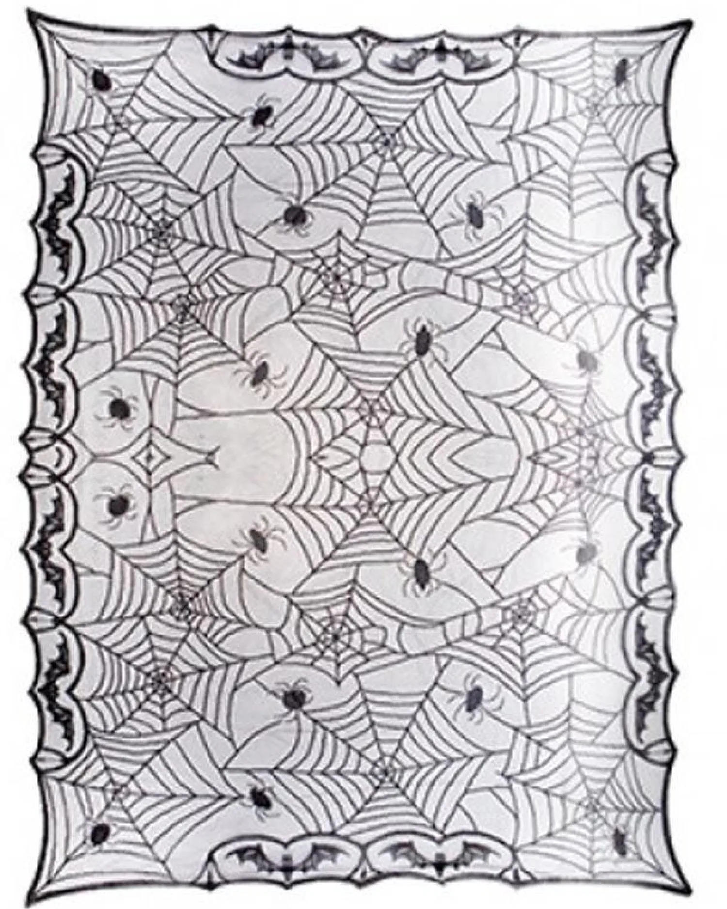 Lace Spiderweb Tablecloth - 120Cm X 160Cm<Party Delights Clearance