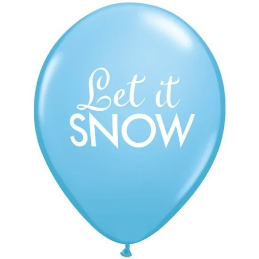 Let It Snow Balloons - 11" Latex (6Pk)<Party Delights Online