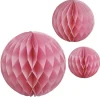 Light Pink Paper Honeycomb Hanging Decorations (3Pk)<Party Delights Hot