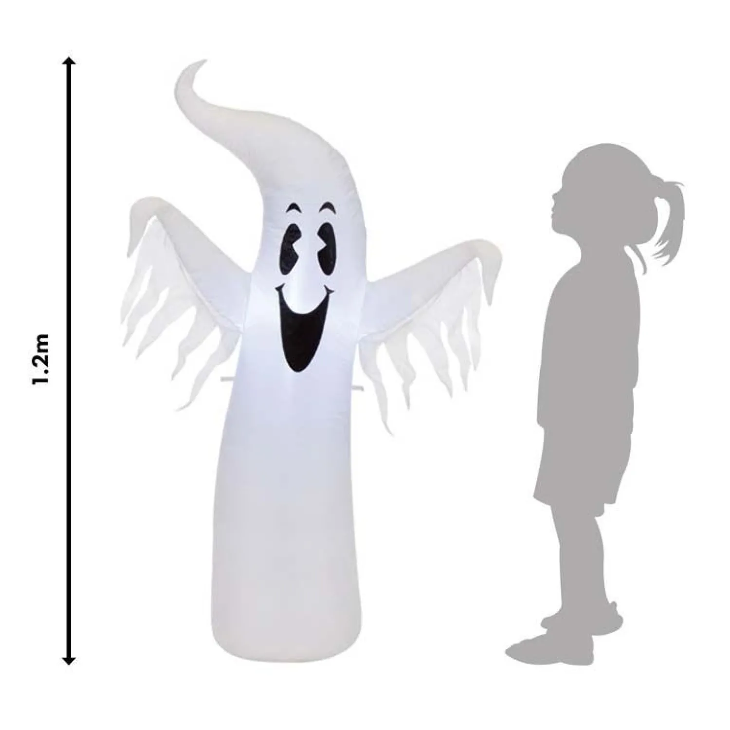 Light Up Inlfatable Ghost 1.2M<Party Delights New