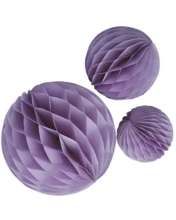 Lillac Paper Honeycomb Hanging Decorations (3Pk)<Party Delights Best