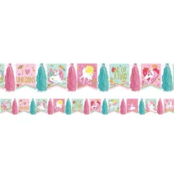Party Delights Magical Unicorn Glitter Tassel Garland - 3M< Hanging Decorations