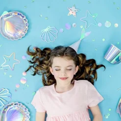 Party Delights Mermaid Iridescent Shell Garland - 1.65M< Hanging Decorations