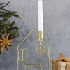 Metal House Dinner Candle Holder<Party Delights Sale