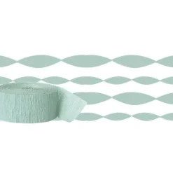 Party Delights Mint Green Crepe Paper Streamer - 24M< Hanging Decorations