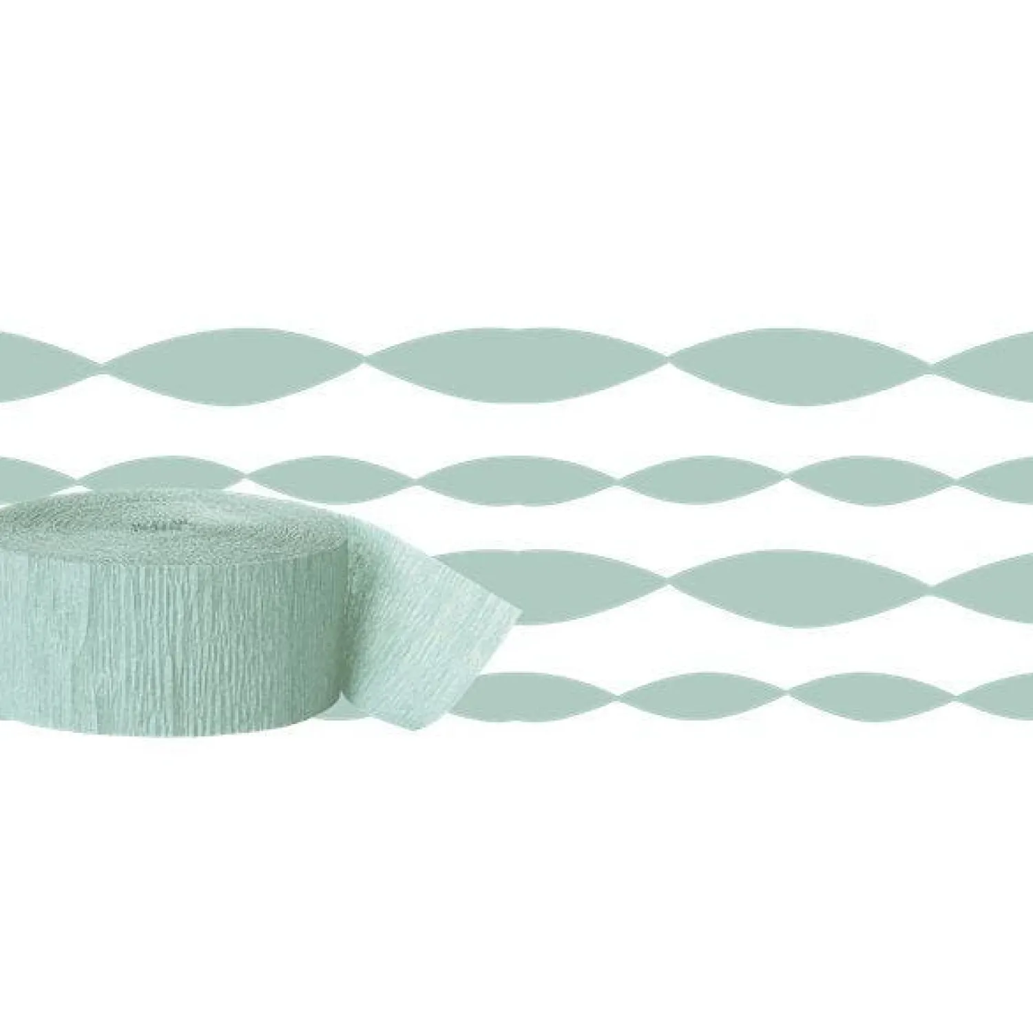 Party Delights Mint Green Crepe Paper Streamer - 24M< Hanging Decorations