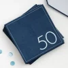 Party Delights Mix It Up Blue 50Th Paper Napkins - 33Cm (16Pk)< Hanging Decorations