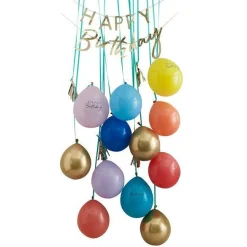 Party Delights Mix It Up Rainbow & Gold Birthday Door Decorating Kit< Party Backdrops