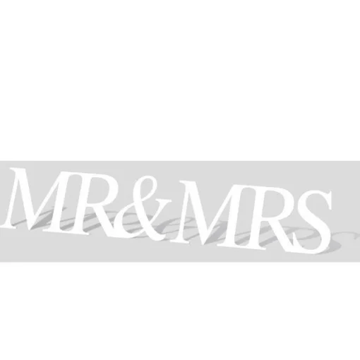 Party Delights Mr & Mrs Sign Cardboard Cutout - 193Cm X 33Cm< Cardboard Cut Outs