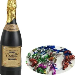 Multi Coloured Paper Confetti Champagne Bottle Cannon - 33Cm<Party Delights