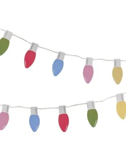 Multi-Coloured Christmas Lights Paper Garland - 5M<Party Delights