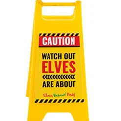 Naughty Elf Mini Warning Sign<Party Delights Discount