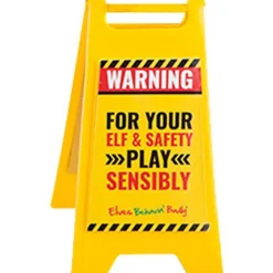 Naughty Elf Mini Warning Sign<Party Delights Discount
