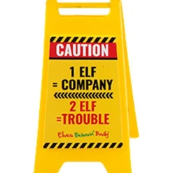 Naughty Elf Mini Warning Sign<Party Delights Discount