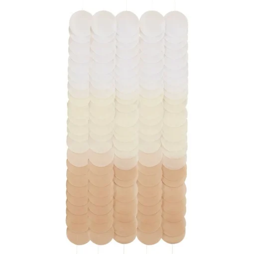 Party Delights Neutral Ombre Tissue Paper Disc Party Backdrop - 1.8M< Party Backdrops