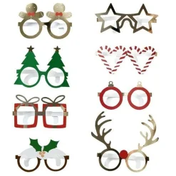 Novelty Fun Paper Glasses (8Pk)<Party Delights Sale