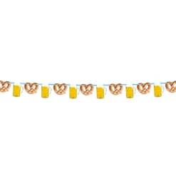 Party Delights Oktoberfest Pretzel Paper Garland - 10M< Hanging Decorations