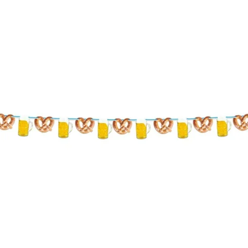 Party Delights Oktoberfest Pretzel Paper Garland - 10M< Hanging Decorations