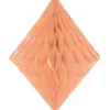 Party Delights Orange Honeycomb Diamond Decoration - 30Cm< Hanging Decorations