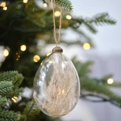 Pampas Bauble Tree Decorations - 14Cm (2Pk)<Party Delights Outlet