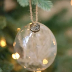 Pampas Bauble Tree Decorations - 14Cm (2Pk)<Party Delights Outlet