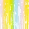 Party Delights Pastel Rainbow Backdrop Curtain - 1.9M X 1M< Party Backdrops