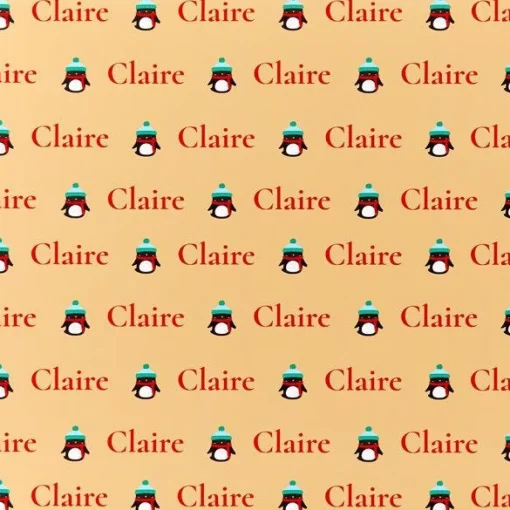 Penguin Christmas Personalised Wrapping Paper- 62 X 100Cm Sheet<Party Delights Outlet