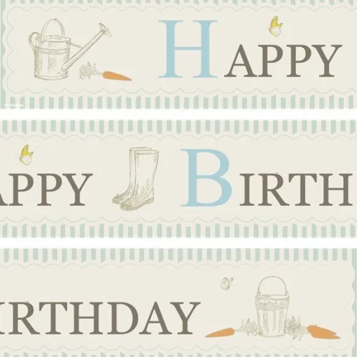 Party Delights Peter Rabbit Paper Banners - 1M (3Pk)< Banners