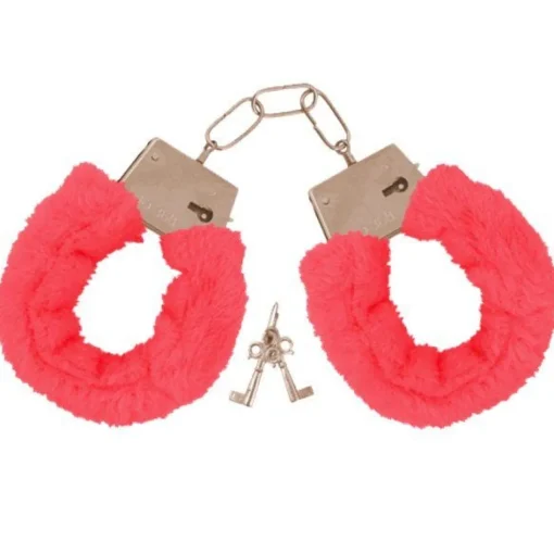 Party Delights Pink Furry Handcuffs< Wearables