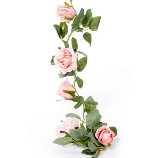 Party Delights Pink Rose Garland - 1.75M< Hanging Decorations