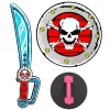 Party Delights Pirate Cutlass & Shield - 52Cm< Fake Weapons