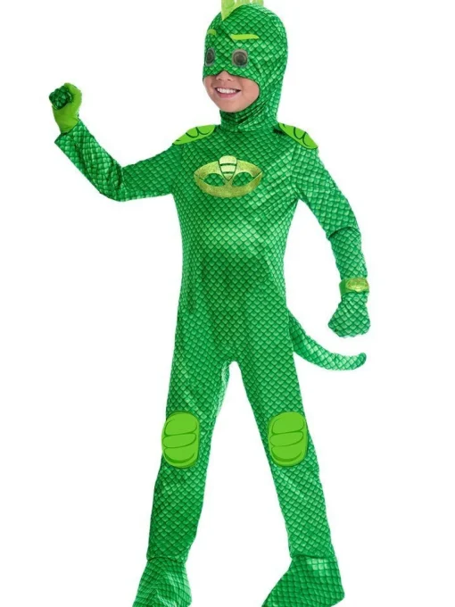 Party Delights Pj Masks Gekko Deluxe - Child Costume< Pj Masks