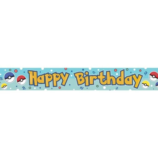 Party Delights Pokemon Style Paper Banners - 1M (3Pk)< Banners