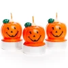Pumpkin Tea Light Candles - 5Cm (3Pk)<Party Delights
