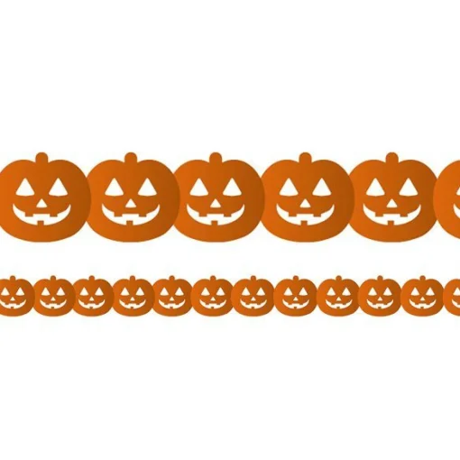 Party Delights Pumpkin Tissue Paper Garland - 3M< Hanging Decorations