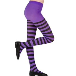 Purple & Black Tights - Child 11-14 Years<Party Delights Hot