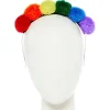 Party Delights Rainbow Pompom Headband< Hats & Headwear