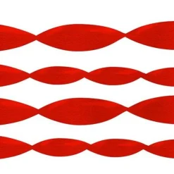 Party Delights Red Crepe Paper Streamer - 24M< Hanging Decorations