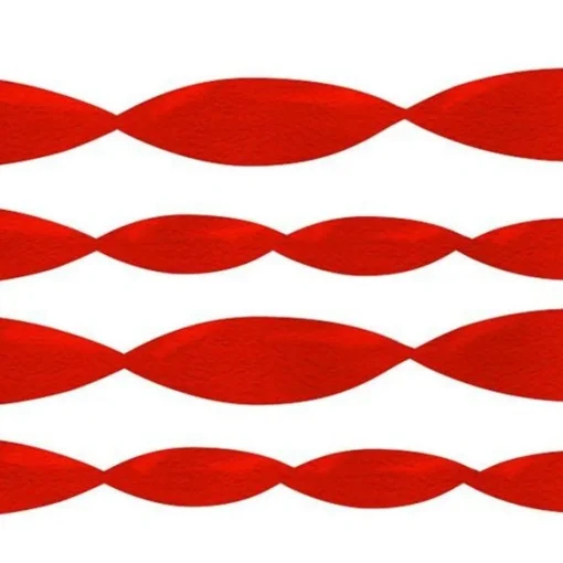 Party Delights Red Crepe Paper Streamer - 24M< Hanging Decorations