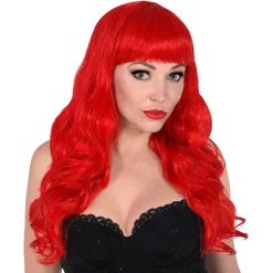 Red Long Curly Wig<Party Delights