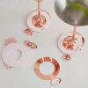 Party Delights Ring Shaped Rose Gold Foil Drink Markers (10Pk)< Wearables