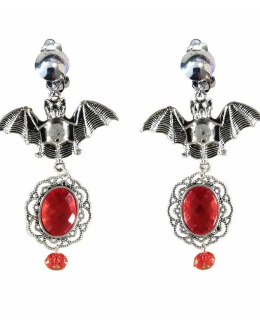 Ruby Bat Earrings<Party Delights