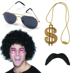 Party Delights 70S Afro Accessory Kit< Instant Outfits