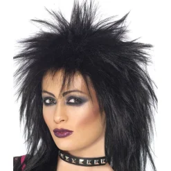 Party Delights 80S Black Rock Diva Wig< Wigs